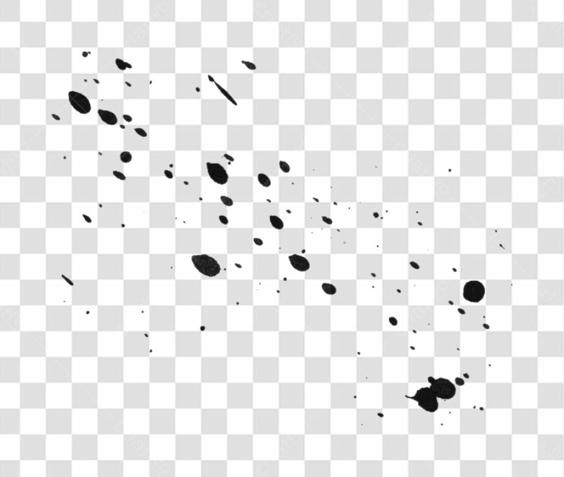 PNG Elementos de tinta preta com fundo transparente