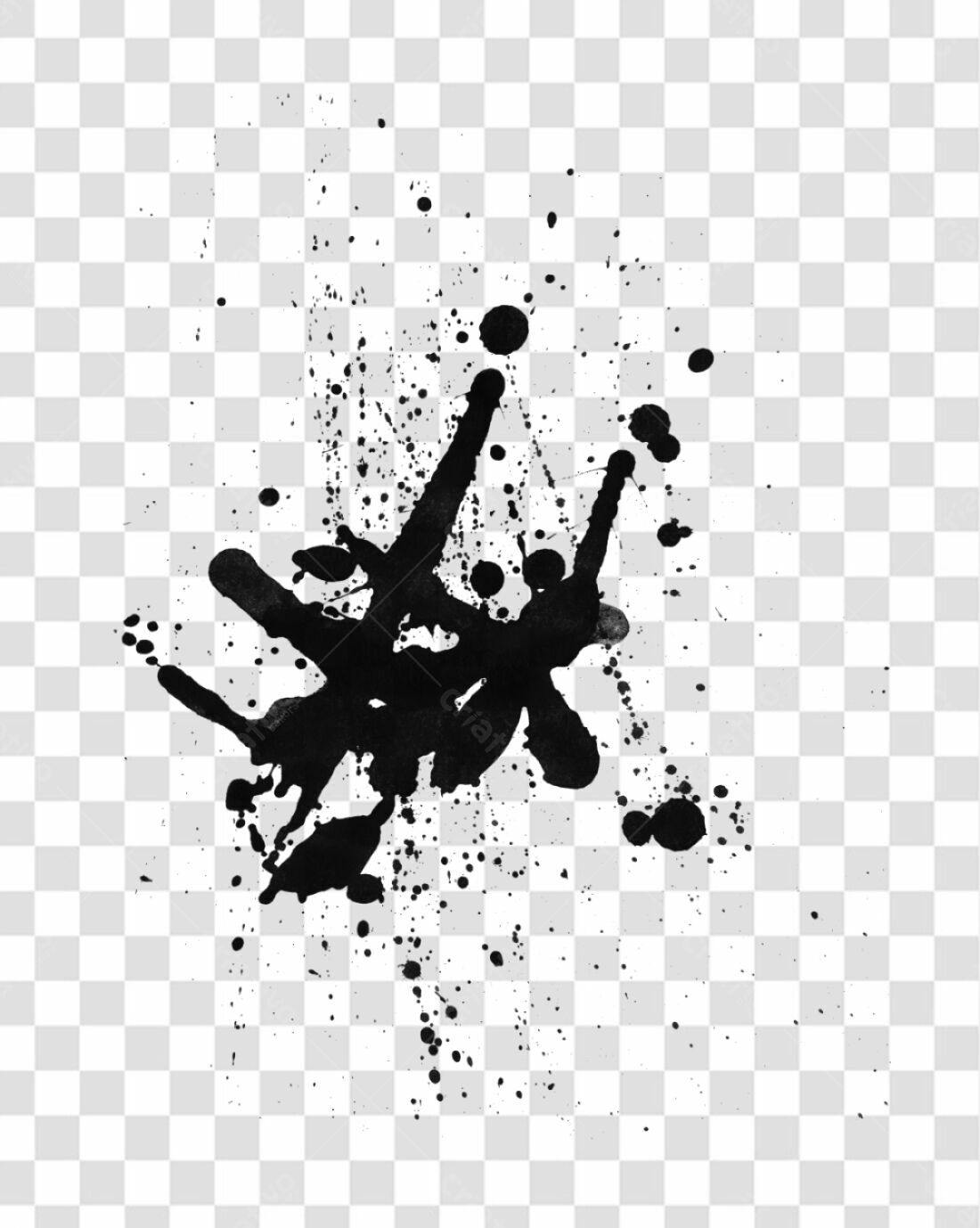 PNG Elemento Design Abstrato Borrões de Tinta com fundo transparente