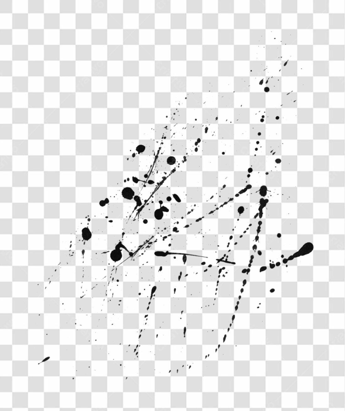 PNG Elemento de Design Pingos de Tinta Preta com fundo transparente