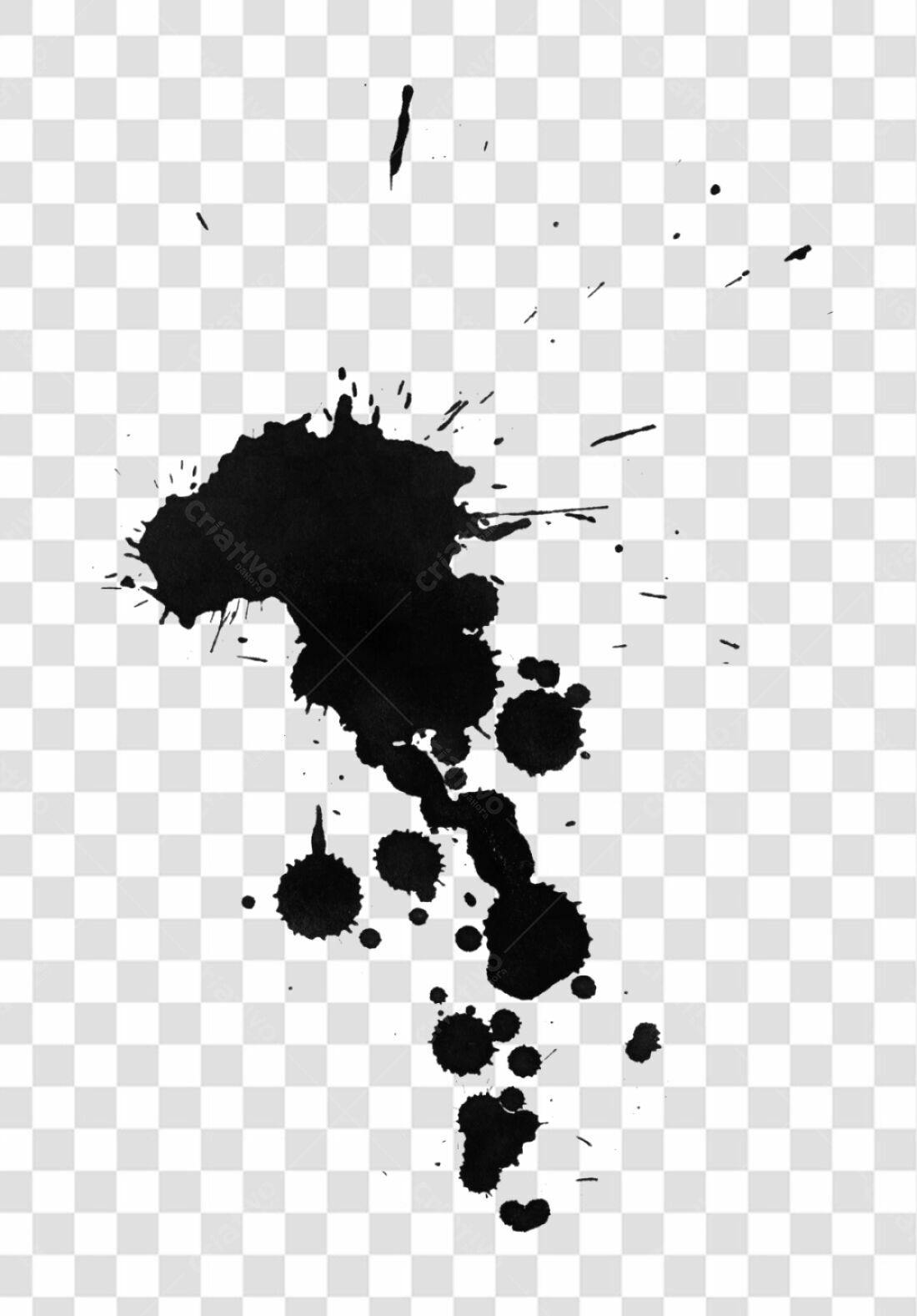 PNG Elemento Design Mancha de Tinta com fundo transparente