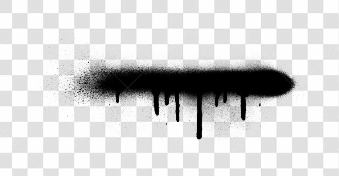 Banner abstrato com respingos de tinta PNG com fundo transparente