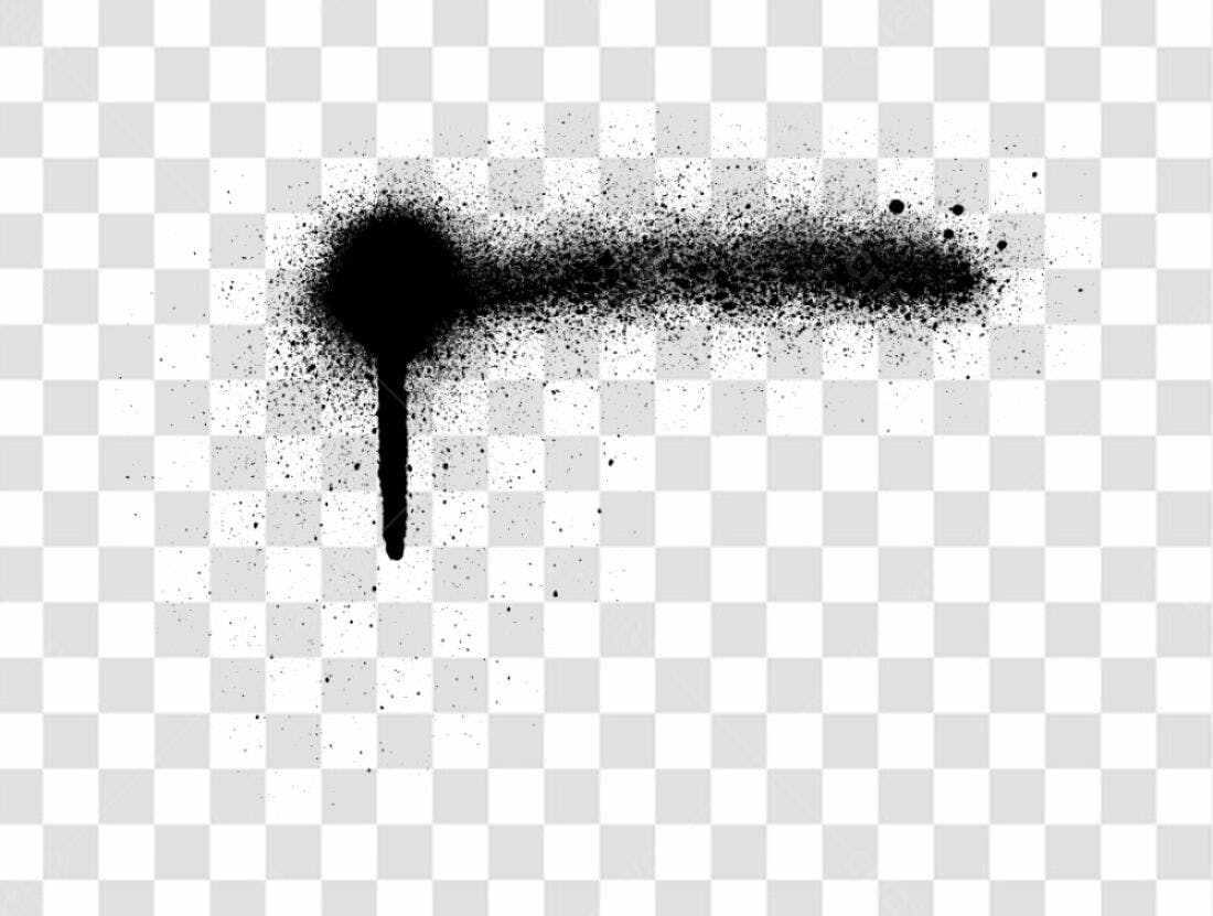 Elemento gráfico PNG com fundo transparente Spray Preto