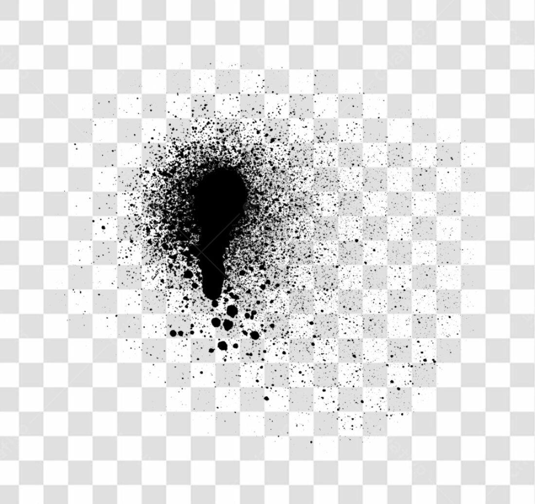 PNG Elemento gráfico abstrato spray preto com fundo transparente