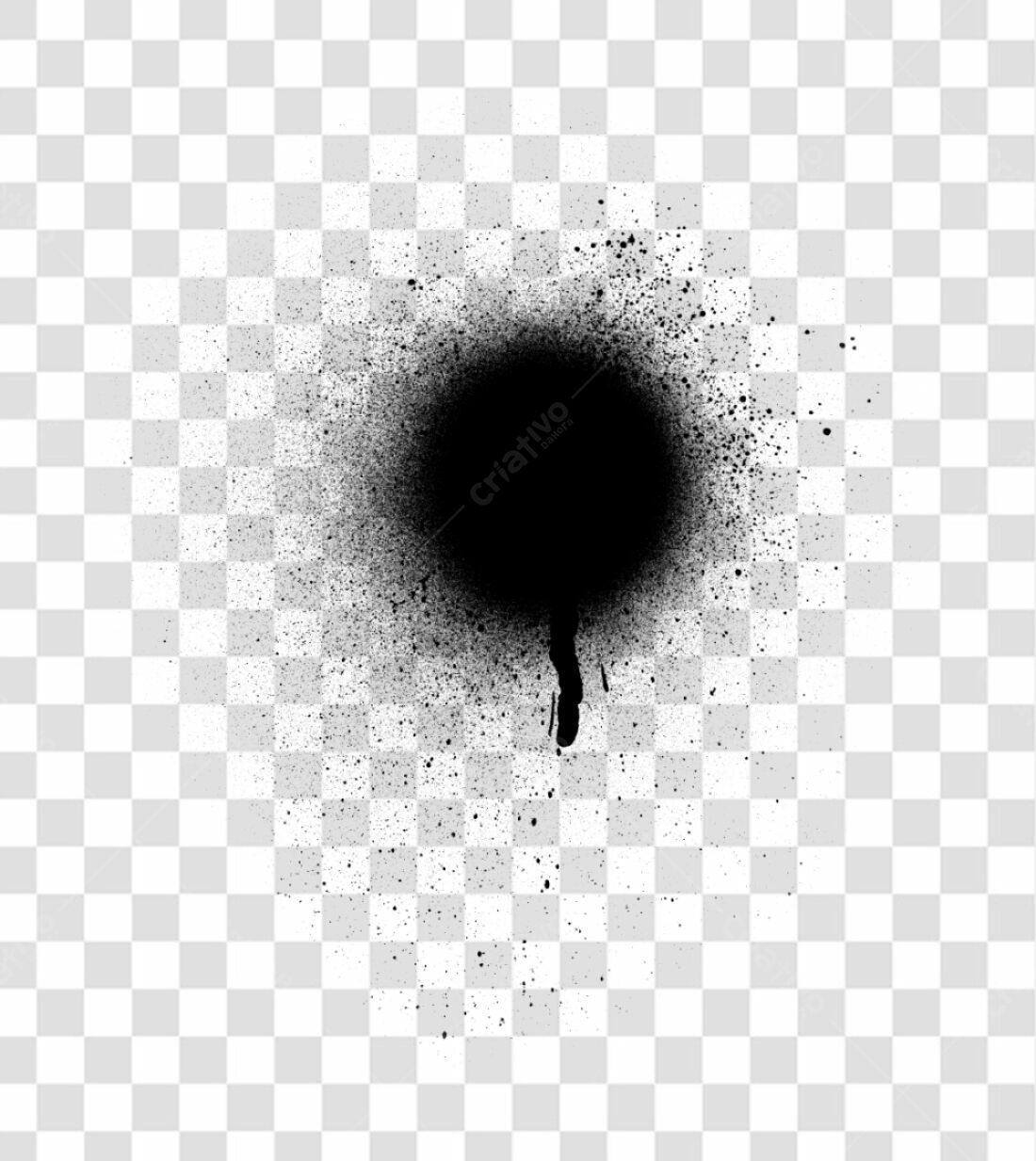PNG Elemento gráfico abstrato spray preto com fundo transparente
