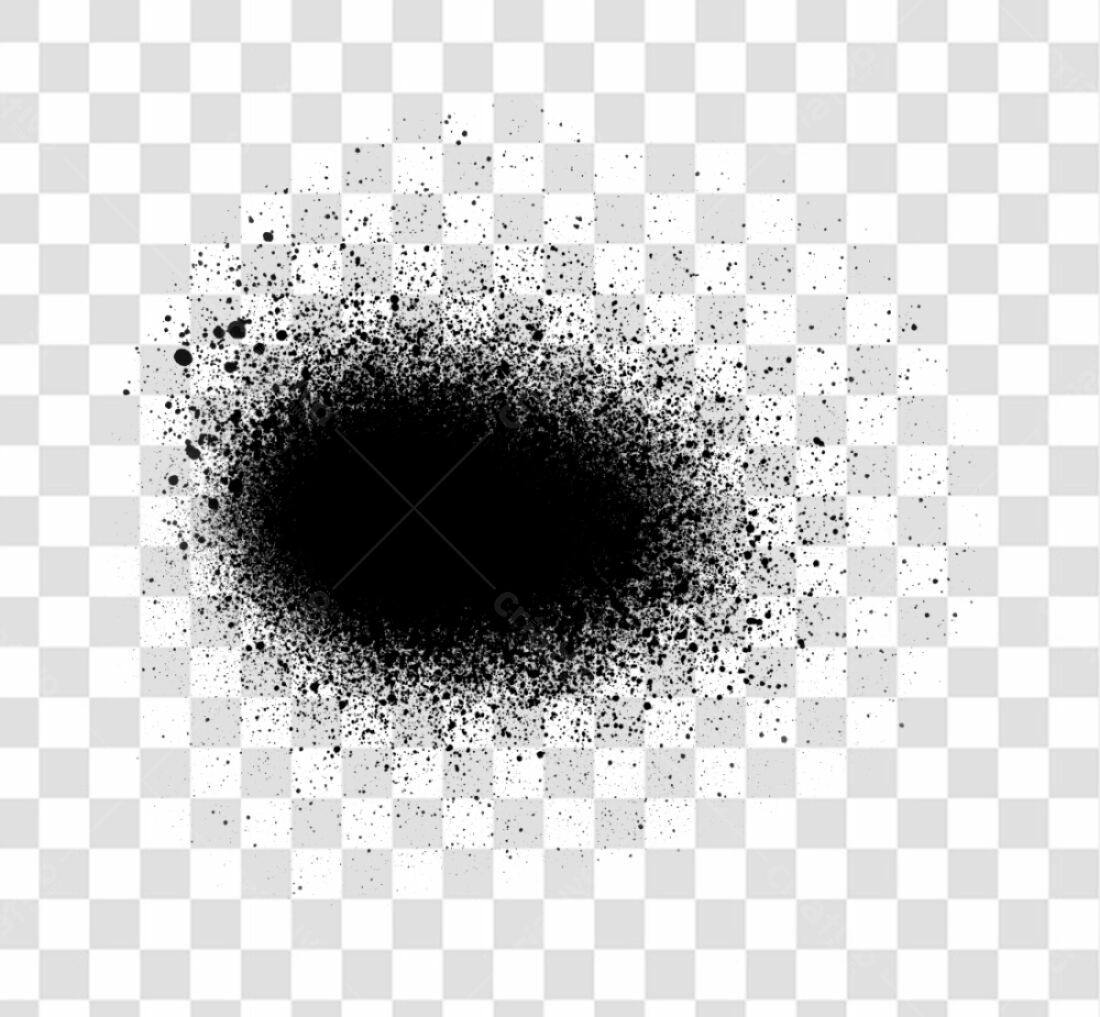 PNG Textura Spray Preto com Fundo Transparente