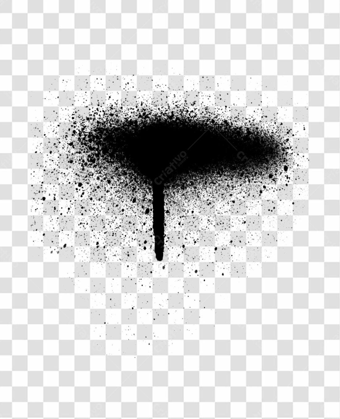 PNG Elemento Gráfico Spray Preto com fundo transparente