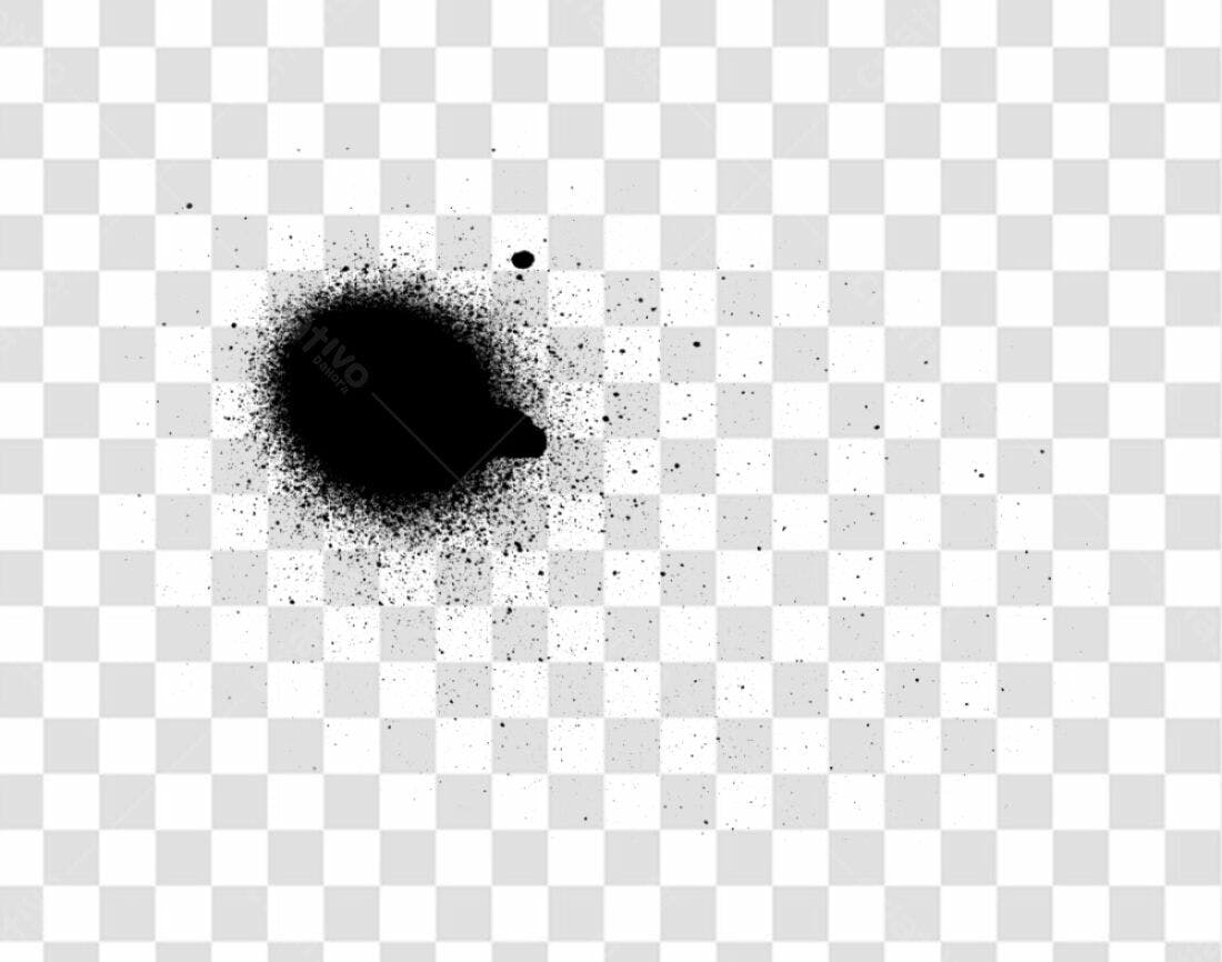 PNG Textura Spray Preto com Fundo Transparente