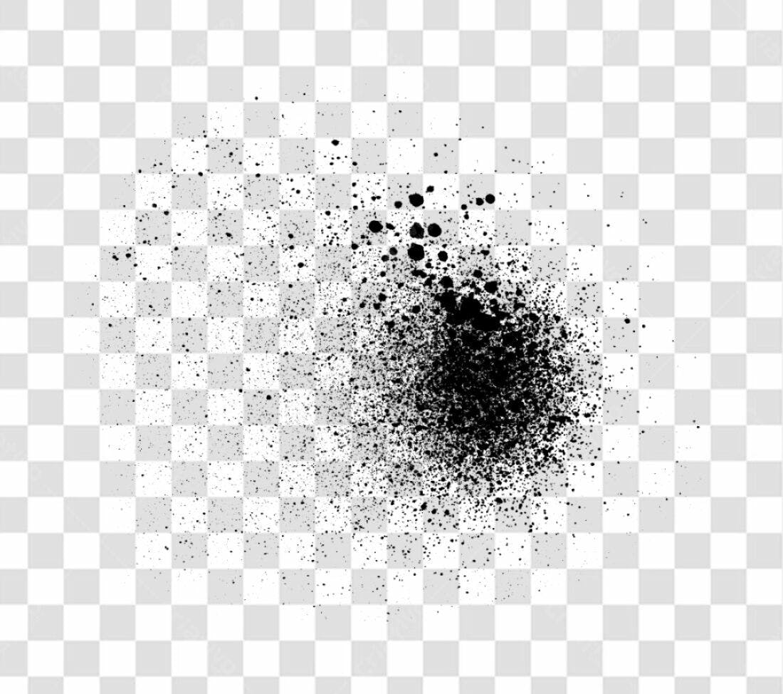 PNG Elemento gráfico abstrato borrão preto com fundo transparente