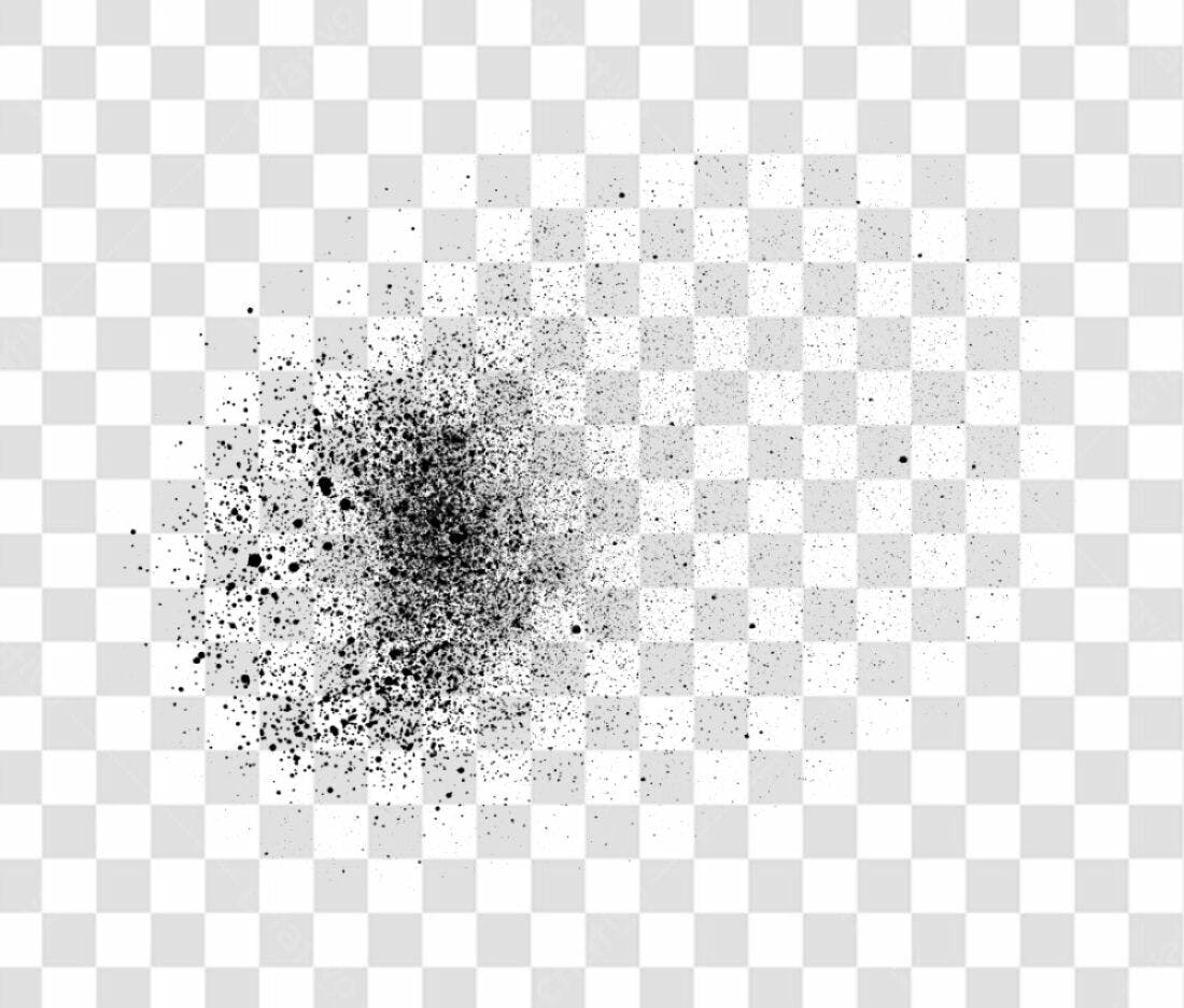 PNG Textura de Pó Preto com Fundo Transparente