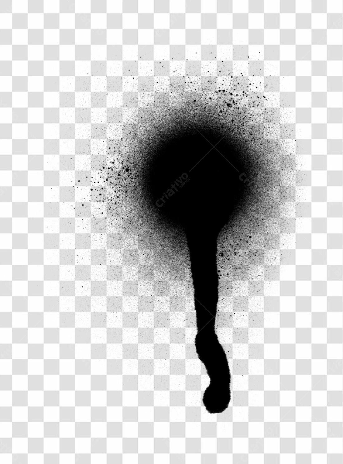 Elemento gráfico PNG com fundo transparente spray preto