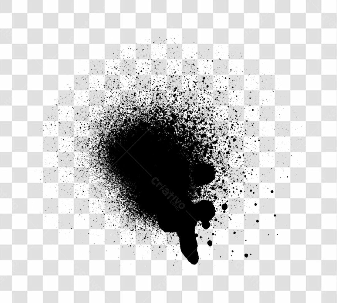 PNG Textura Spray Preto com fundo transparente