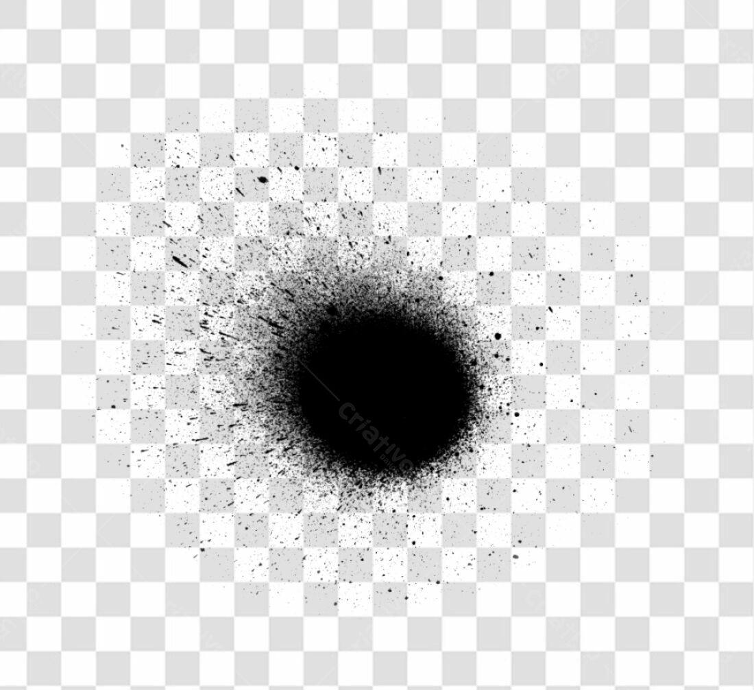 Elemento gráfico PNG com fundo transparente efeito spray preto