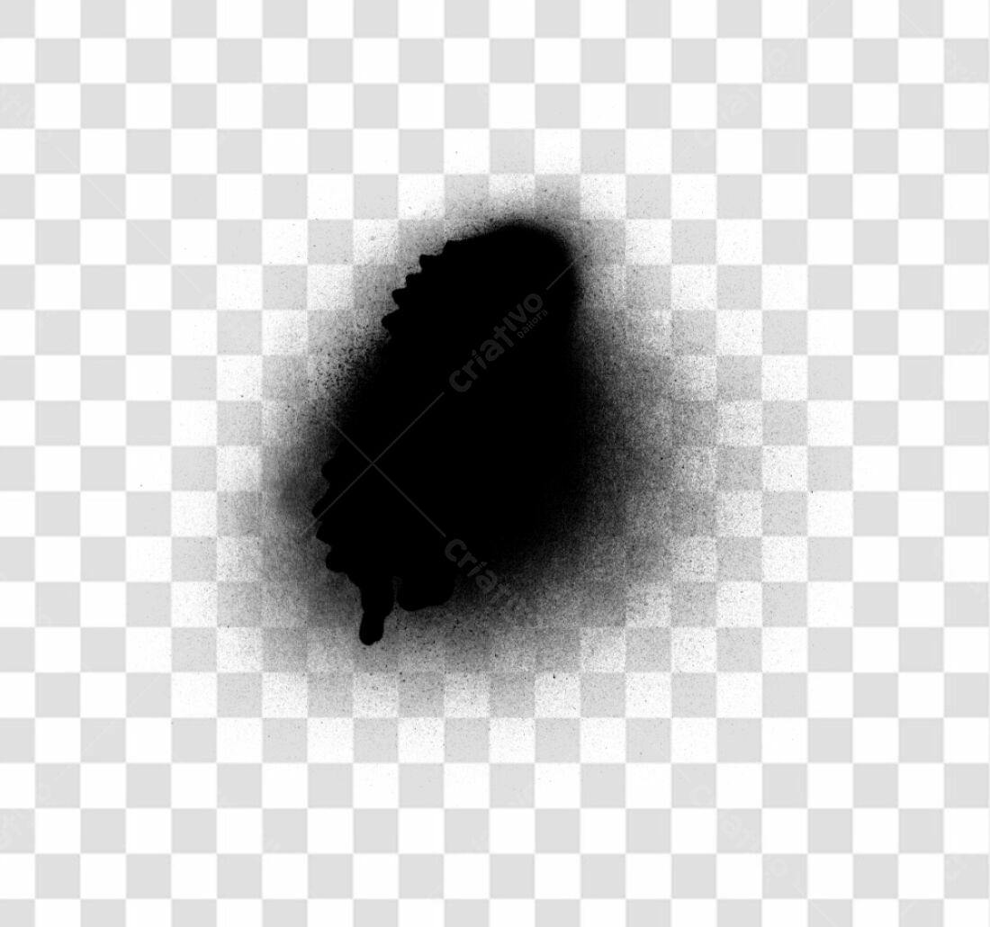 PNG Elemento Spray Preto com Fundo Transparente