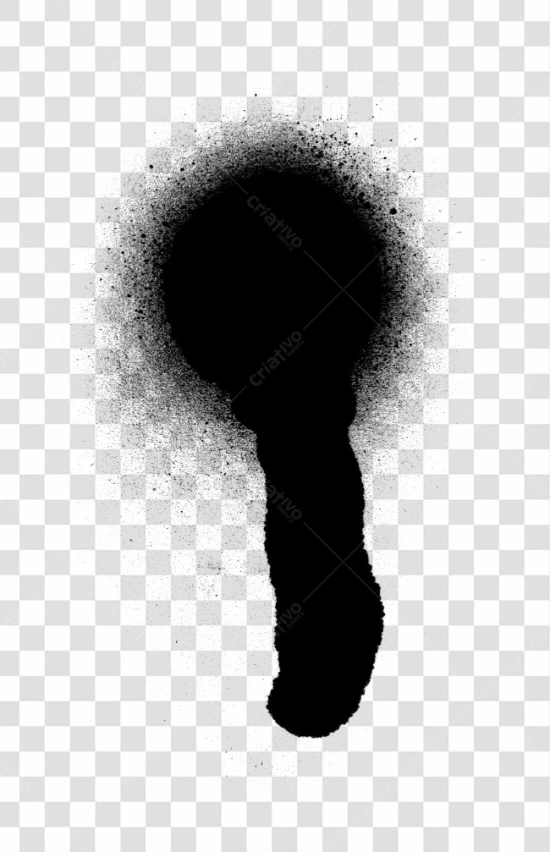 PNG Elemento de Design Spray Preto com fundo transparente