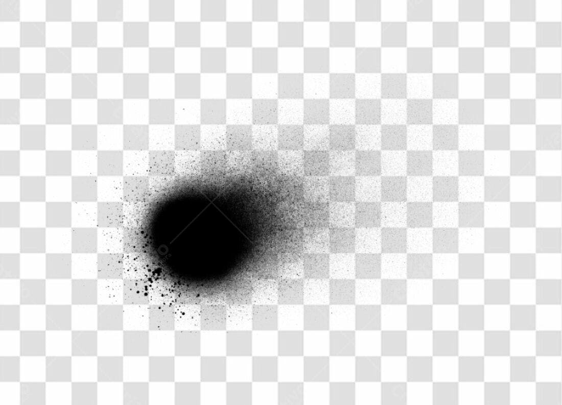 Elemento PNG com fundo transparente efeito spray preto