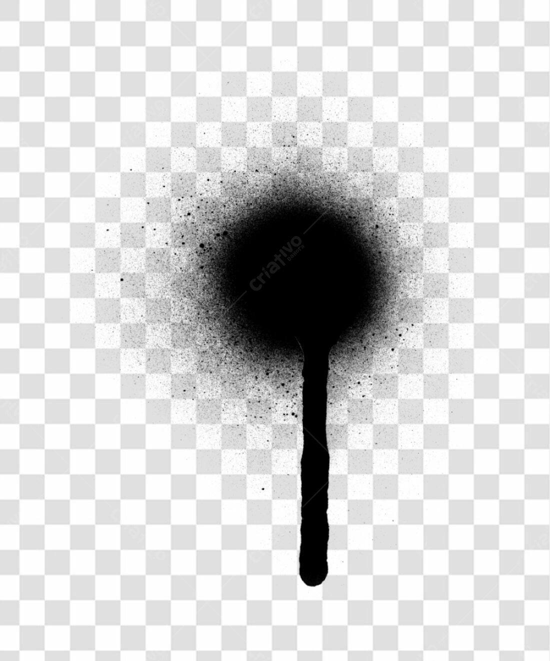 PNG Textura Spray Preto com Fundo Transparente