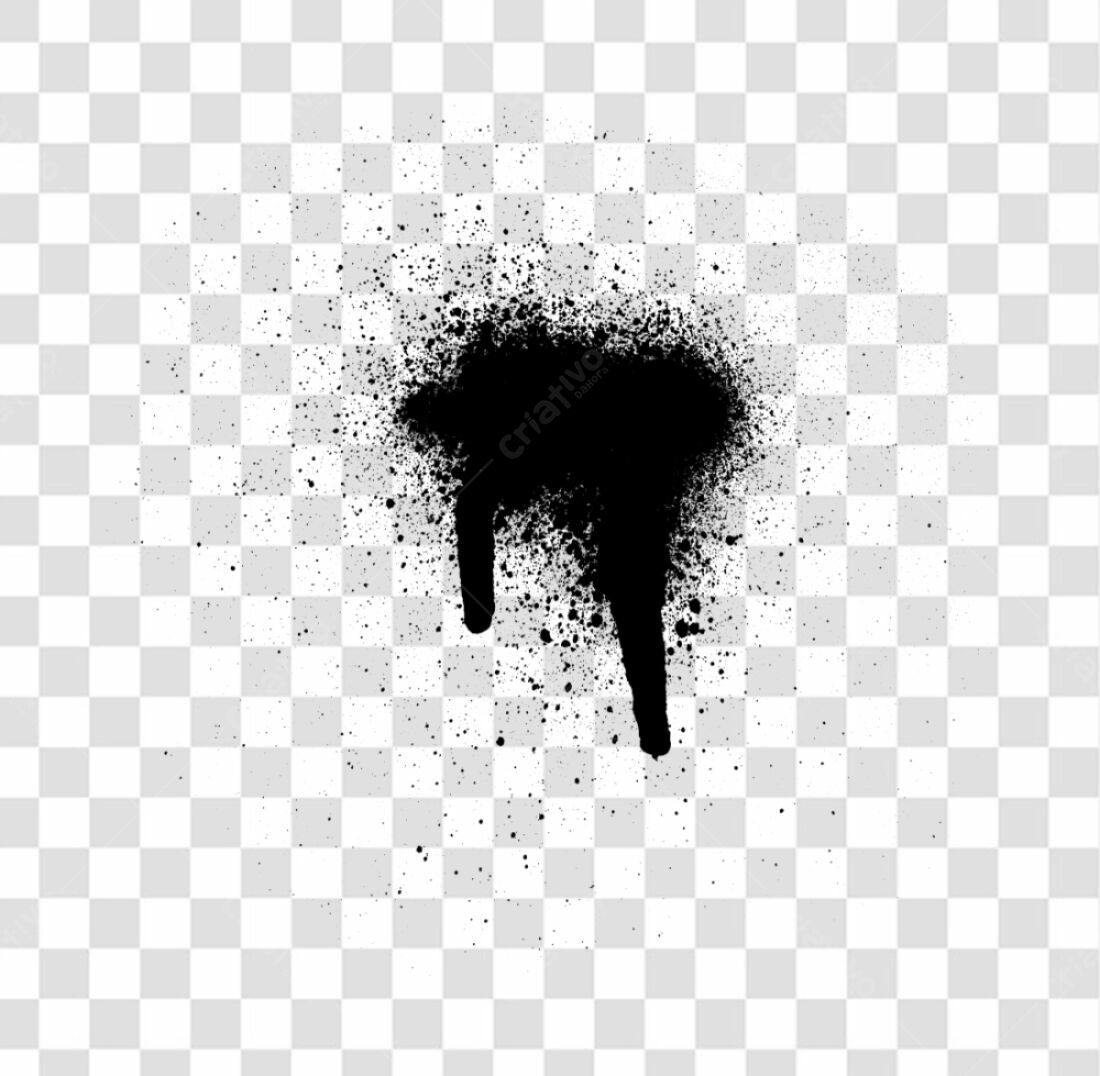 PNG Textura Spray Preto com fundo transparente