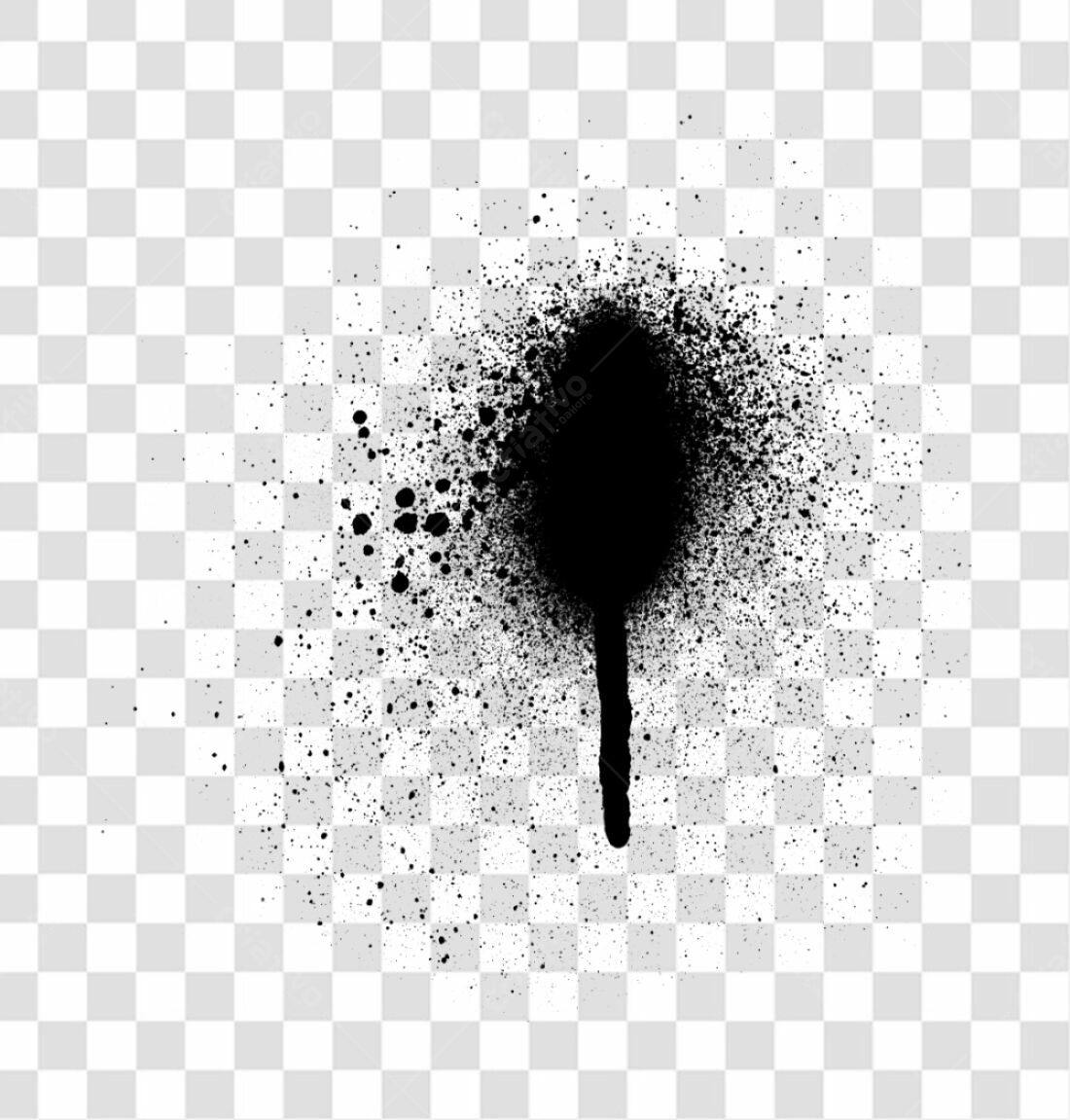 PNG Textura Spray Preto com fundo transparente