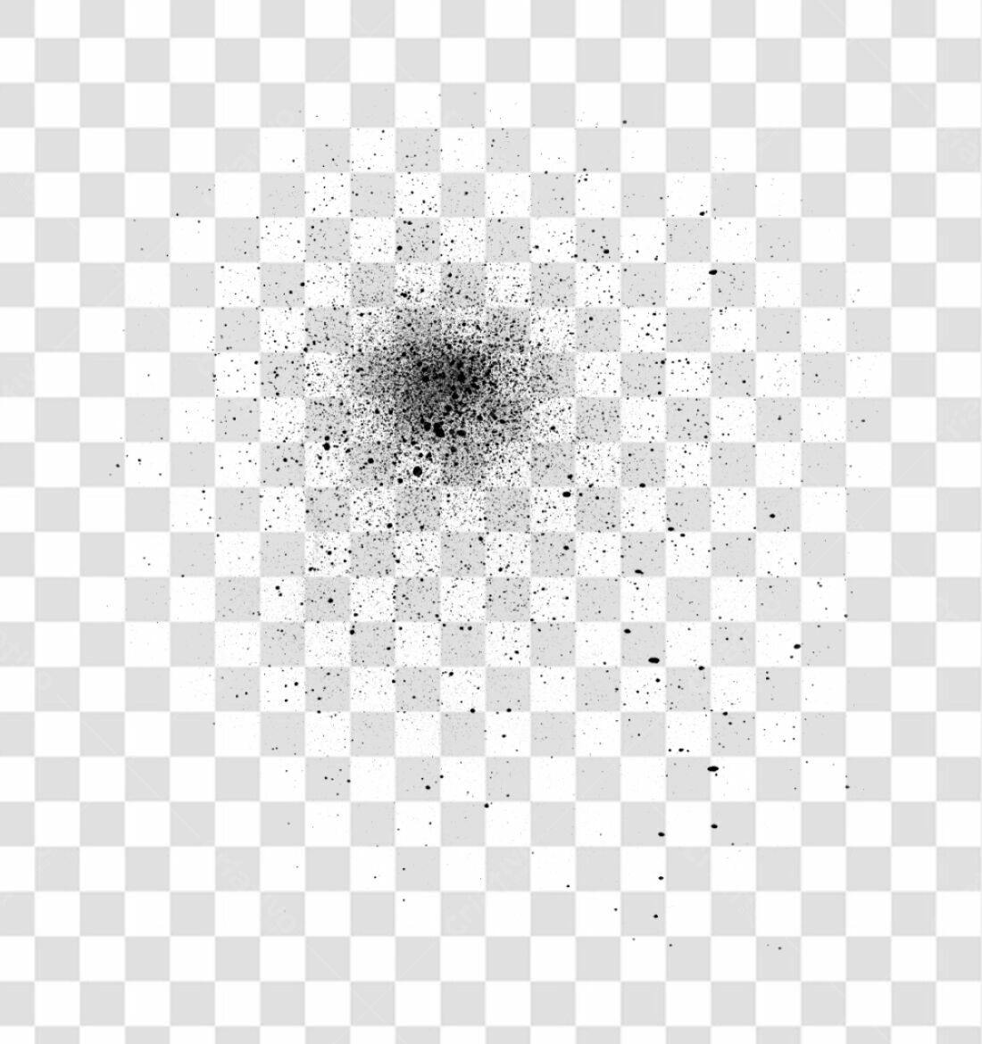 PNG Elemento Gráfico Textura em Spray Preto com Fundo Transparente
