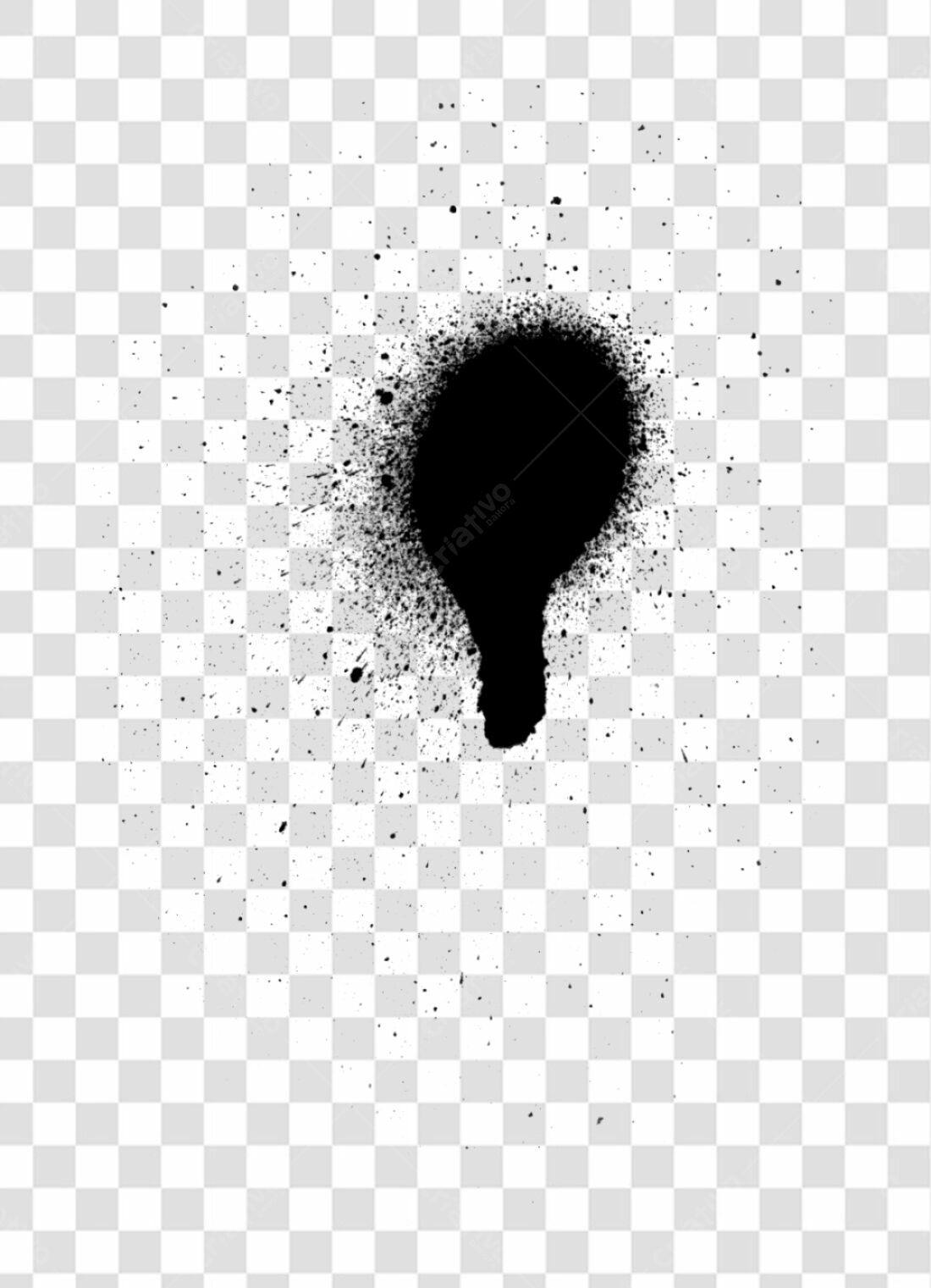 PNG Elemento gráfico Spray Preto com fundo transparente