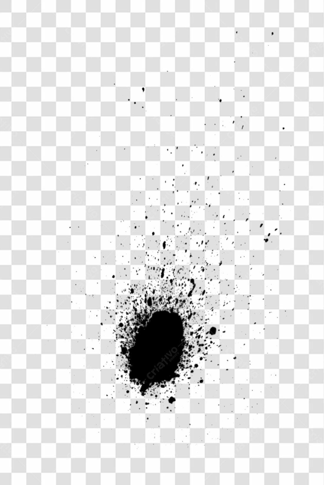 PNG Elemento gráfico abstrato manchas pretas com fundo transparente