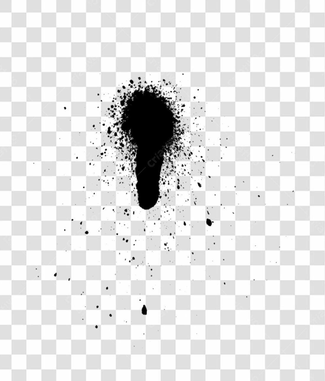 PNG textura de tinta preta com fundo transparente