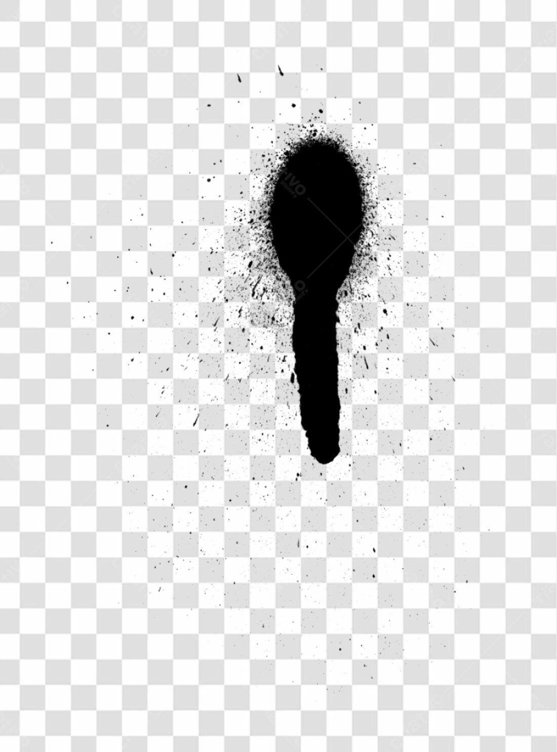 PNG Textura Spray Preto com Fundo Transparente