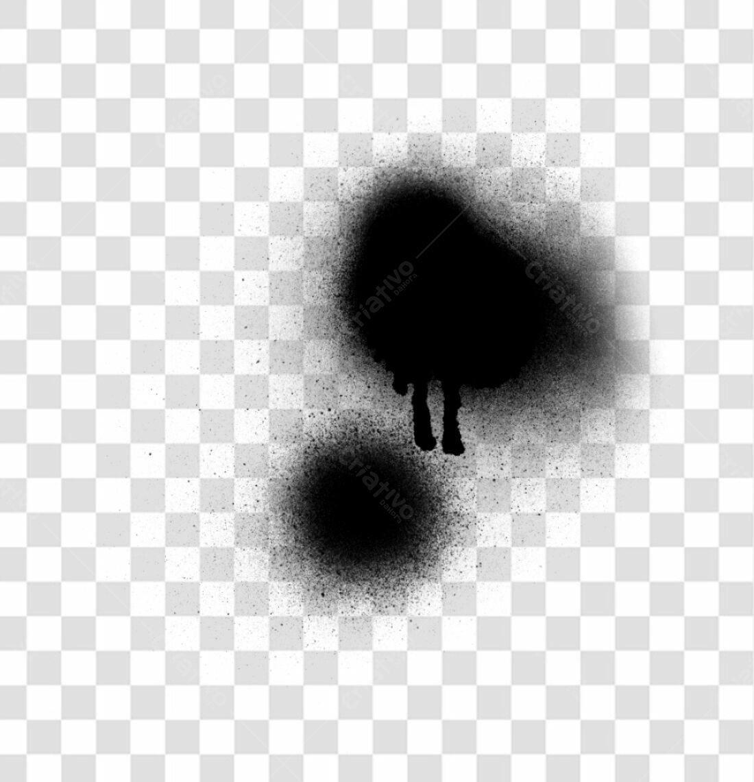 PNG Elemento Gráfico Spray Preto com fundo transparente