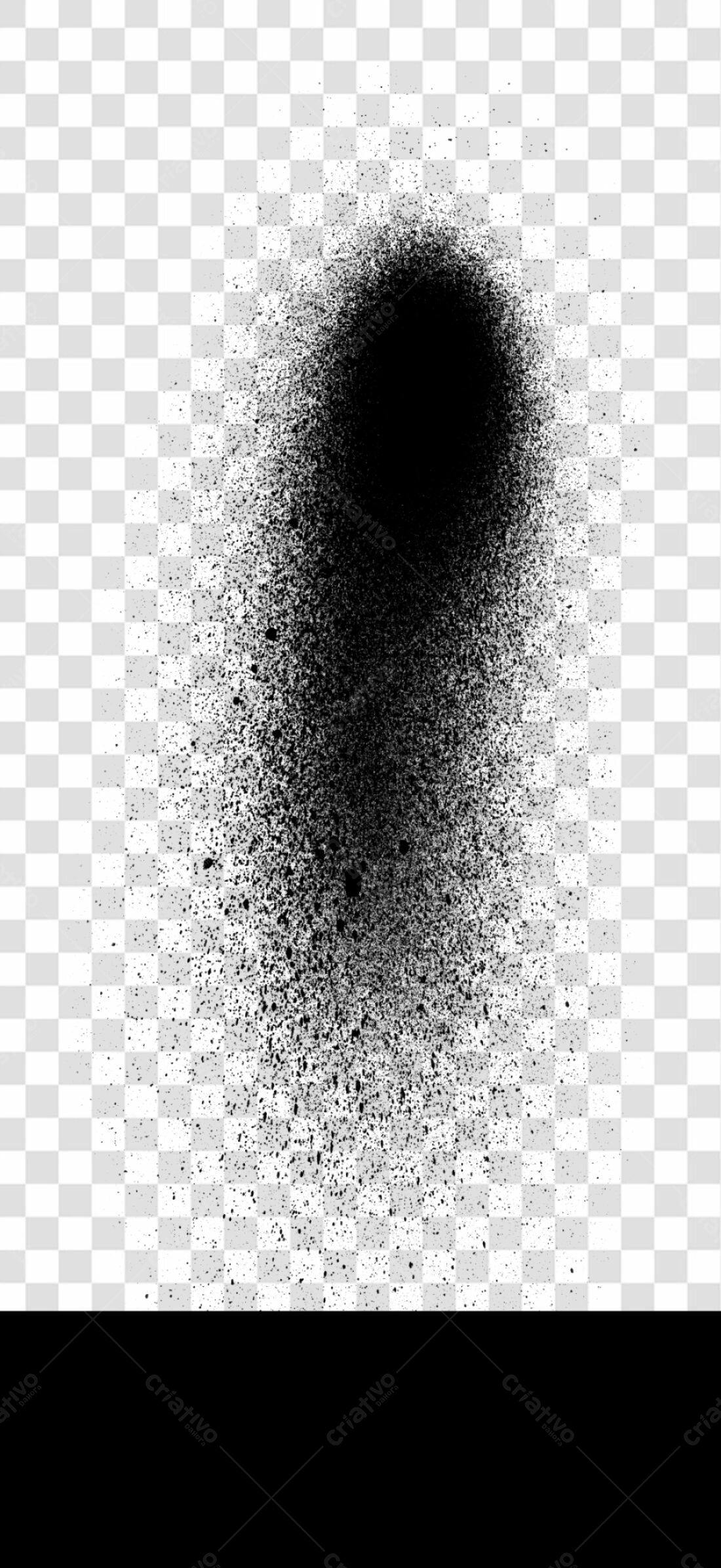 PNG Textura Spray Preto com Fundo Transparente