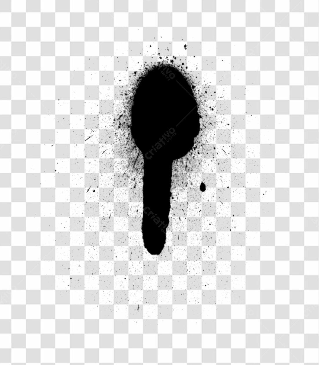 PNG Elemento de Spray Grafite Preto com Fundo Transparente