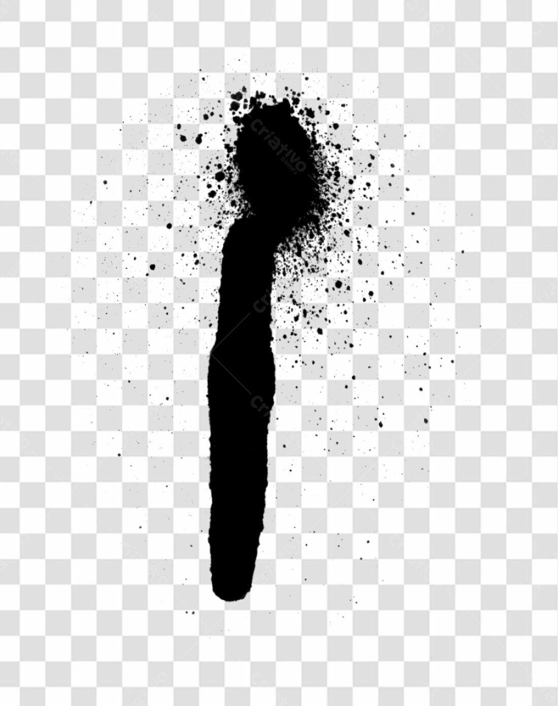 PNG Elemento Gráfico Spray Preto com fundo transparente
