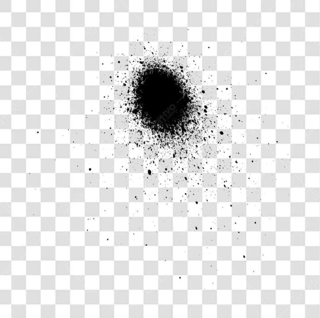 Elemento gráfico PNG com fundo transparente Spray Preto