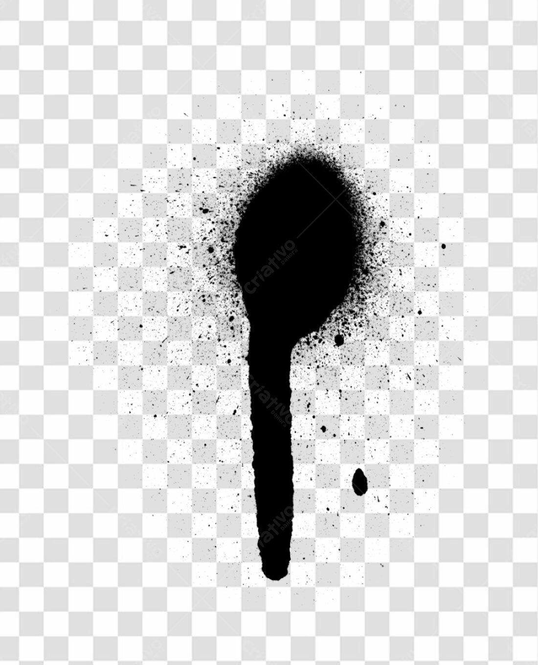 PNG Textura Spray Preto com Fundo Transparente