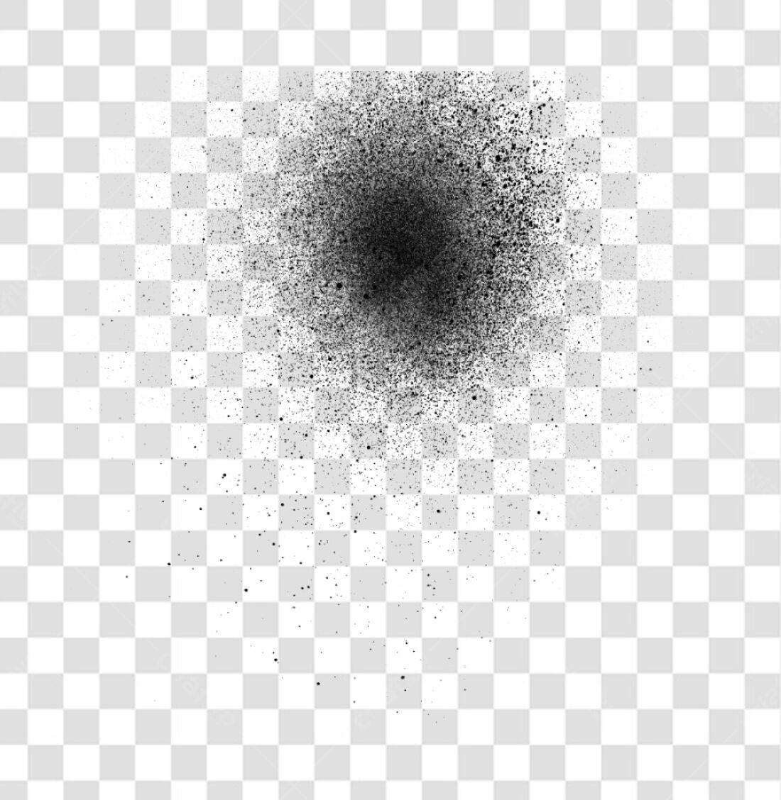 Overlay PNG com fundo transparente efeito spray preto