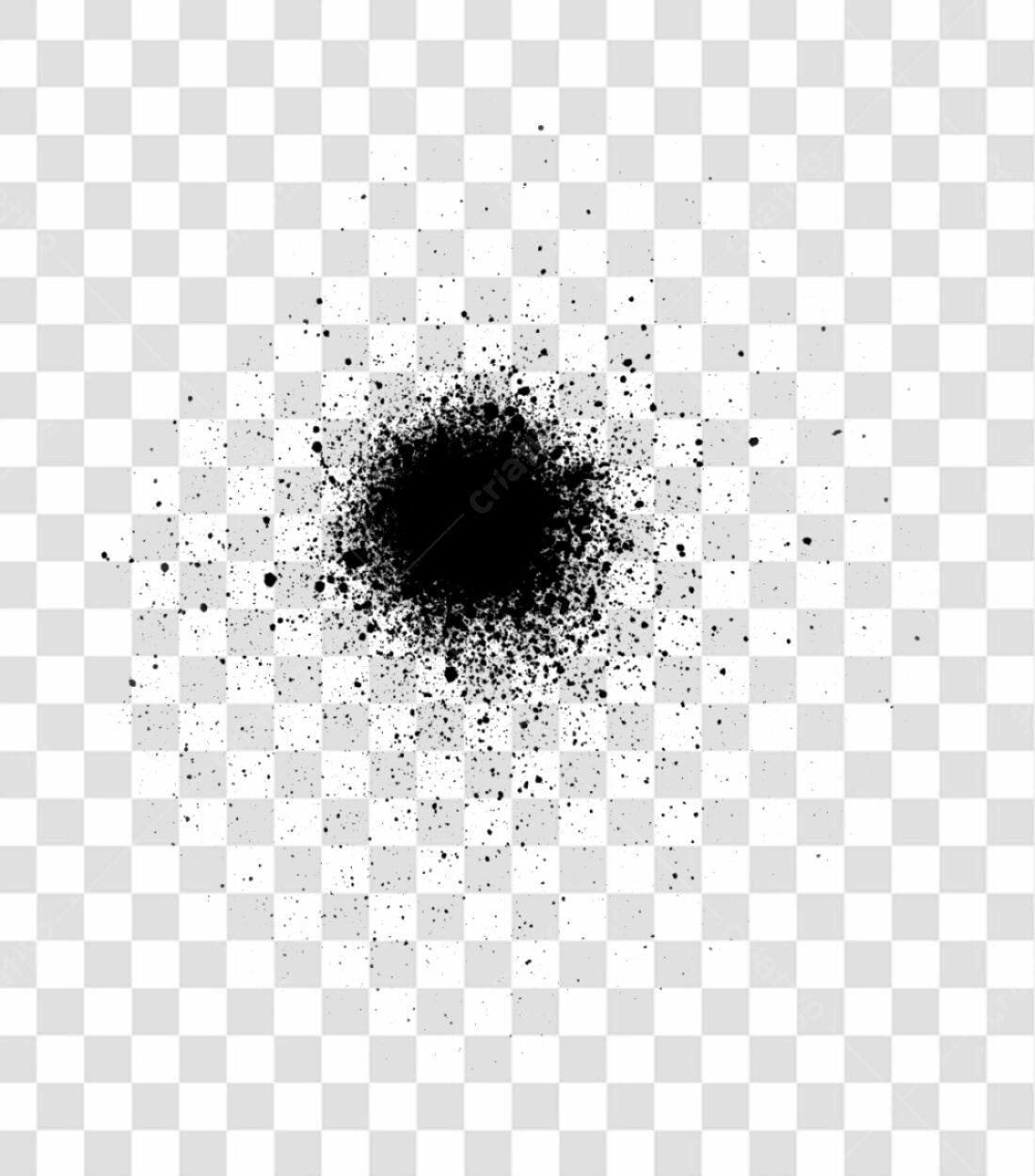 PNG Elemento Gráfico Textura Spray Preto com fundo transparente