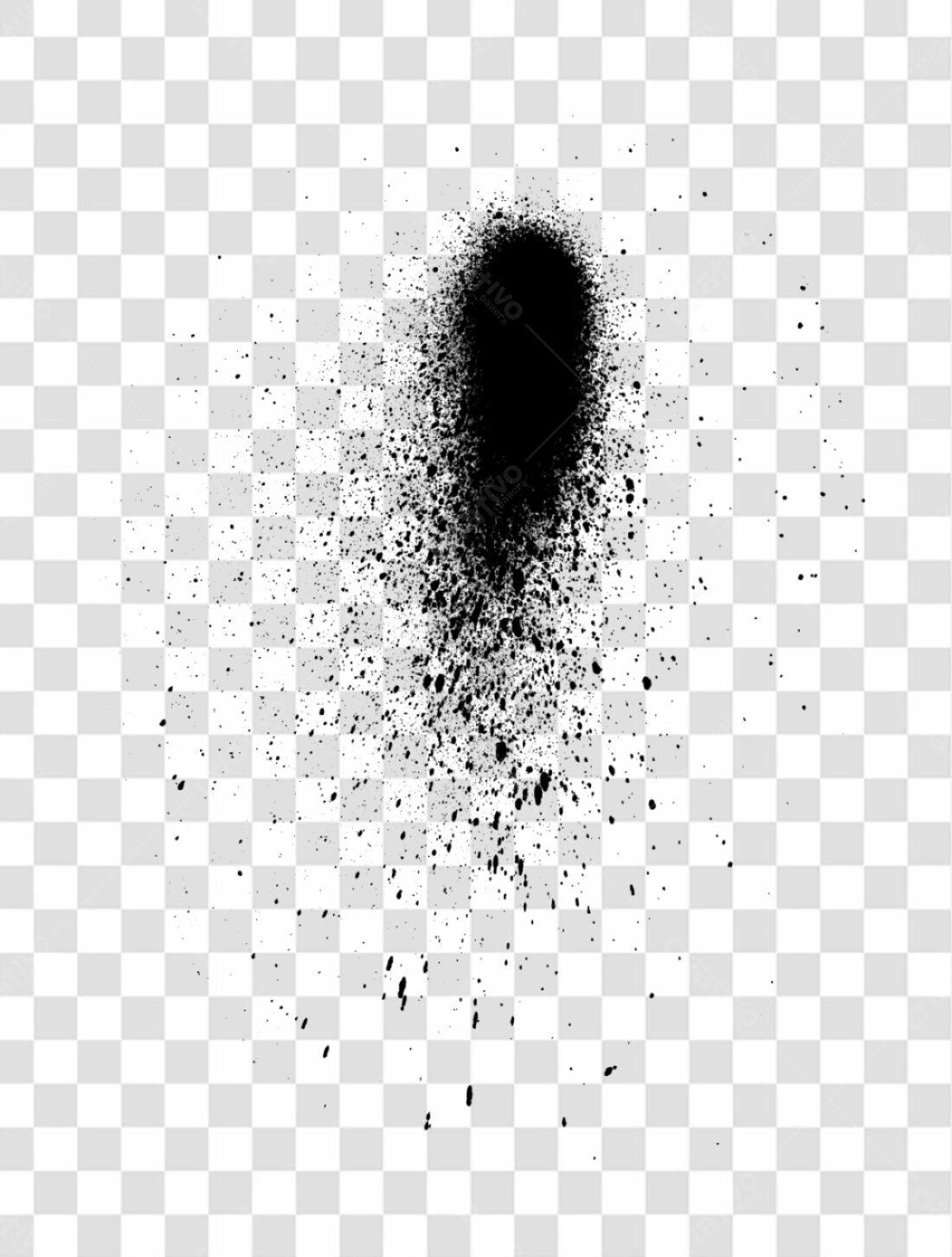 PNG Textura Spray Preto com fundo transparente