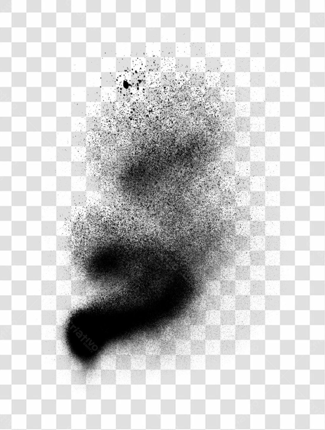 PNG Textura Spray Preto com fundo transparente
