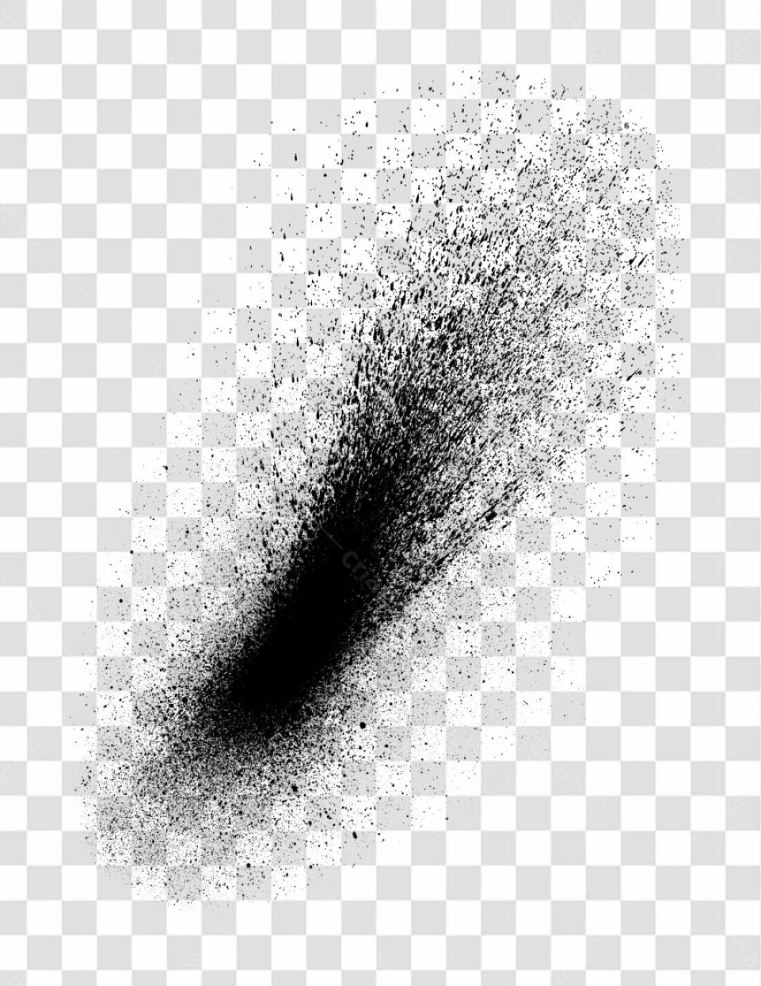 PNG Elemento Gráfico Textura Spray Preto com fundo transparente