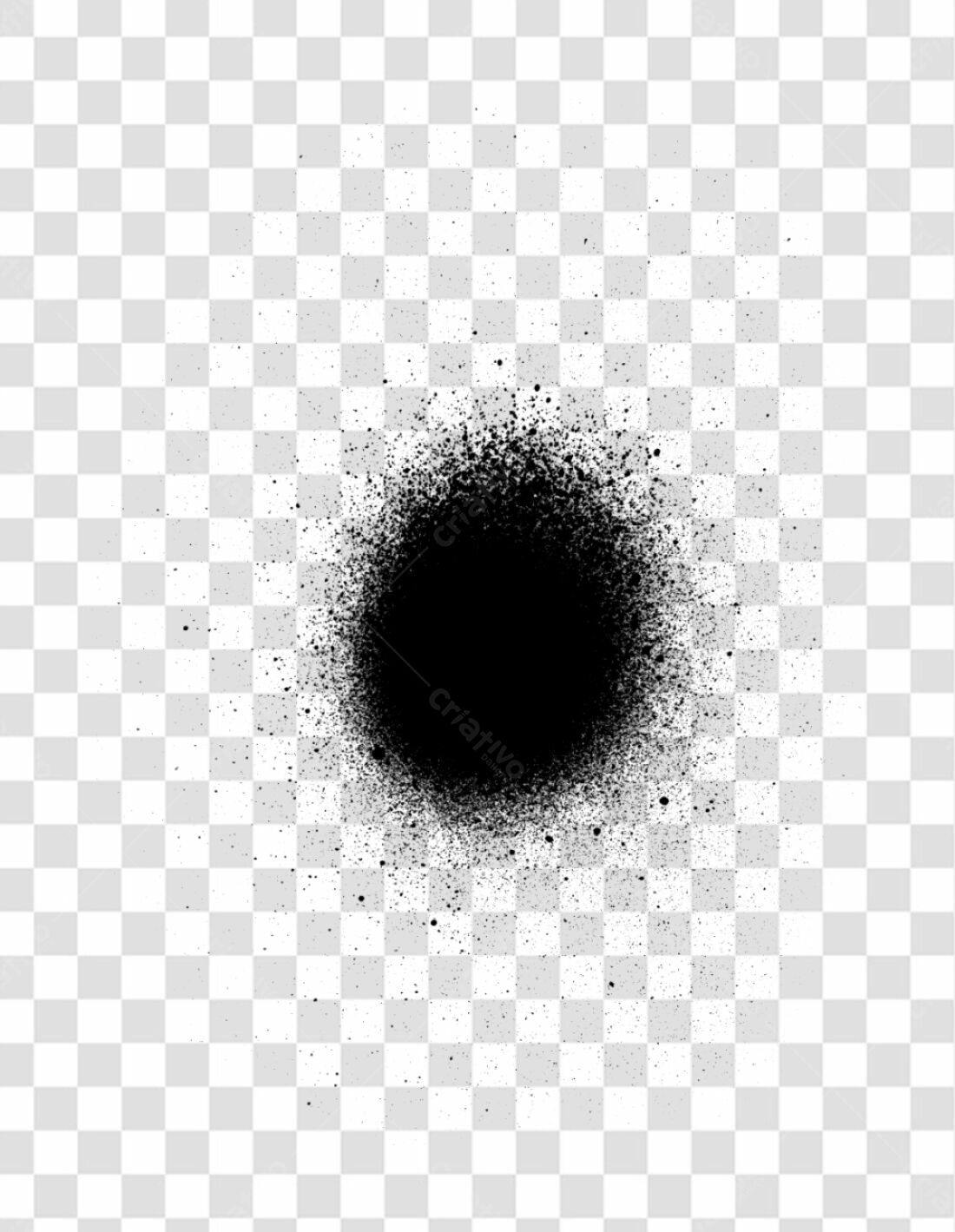 Elemento PNG com fundo transparente efeito spray preto