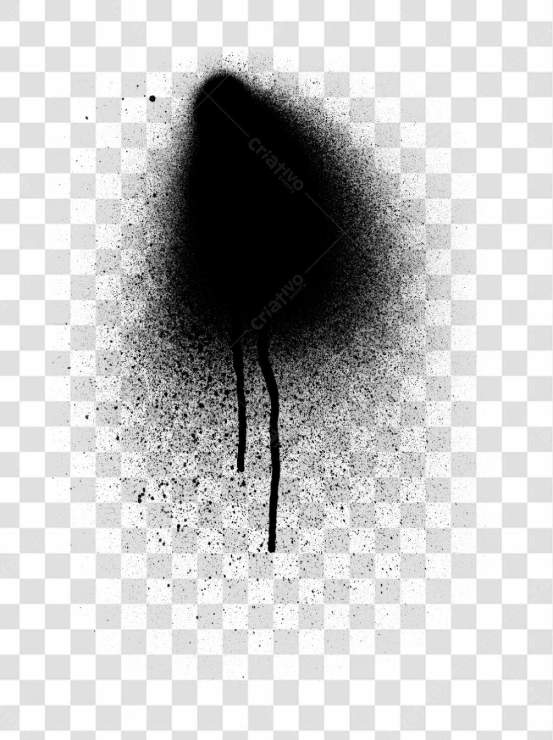 PNG Elemento gráfico spray preto com fundo transparente