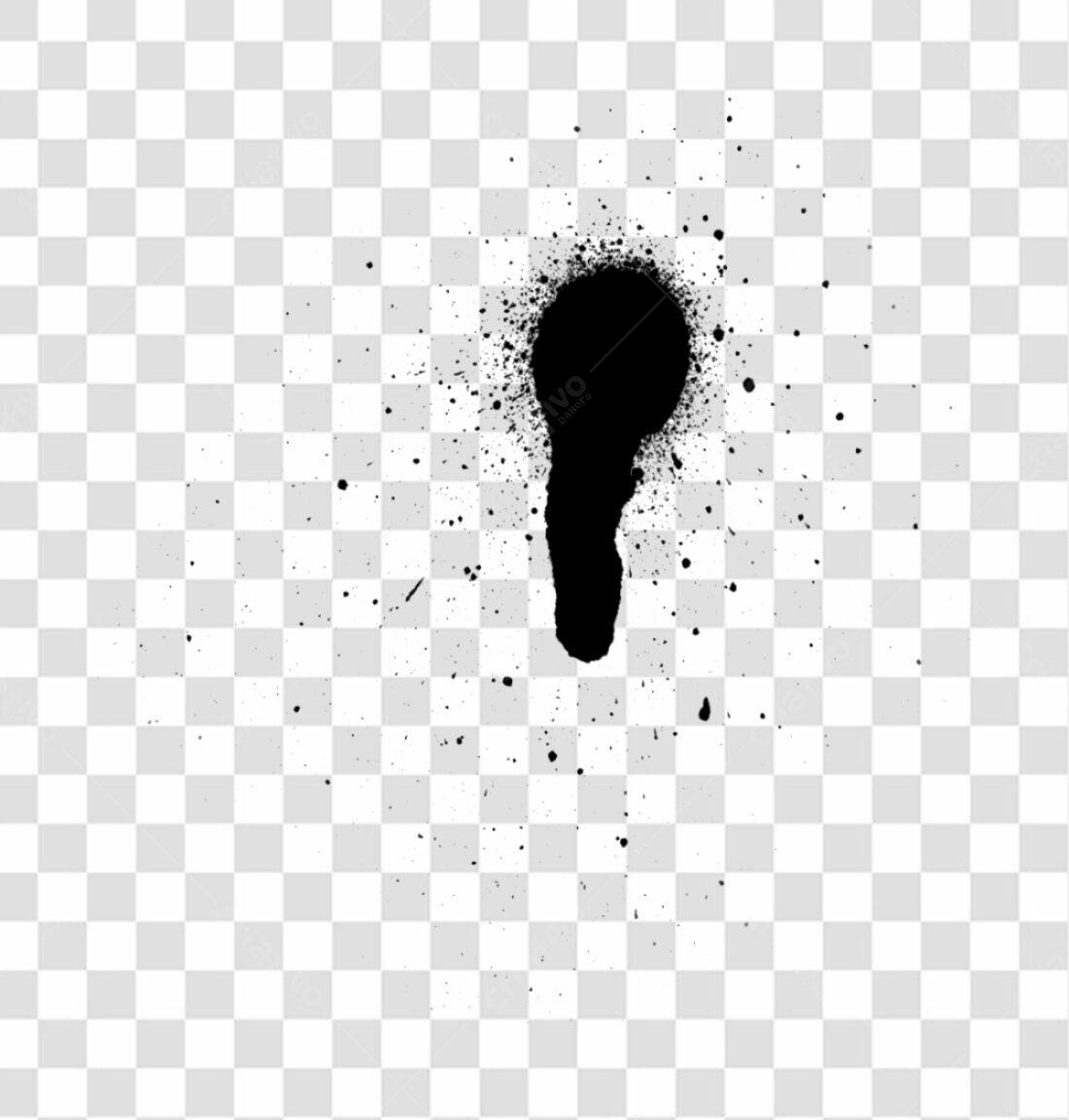 PNG Textura de tinta preta com fundo transparente