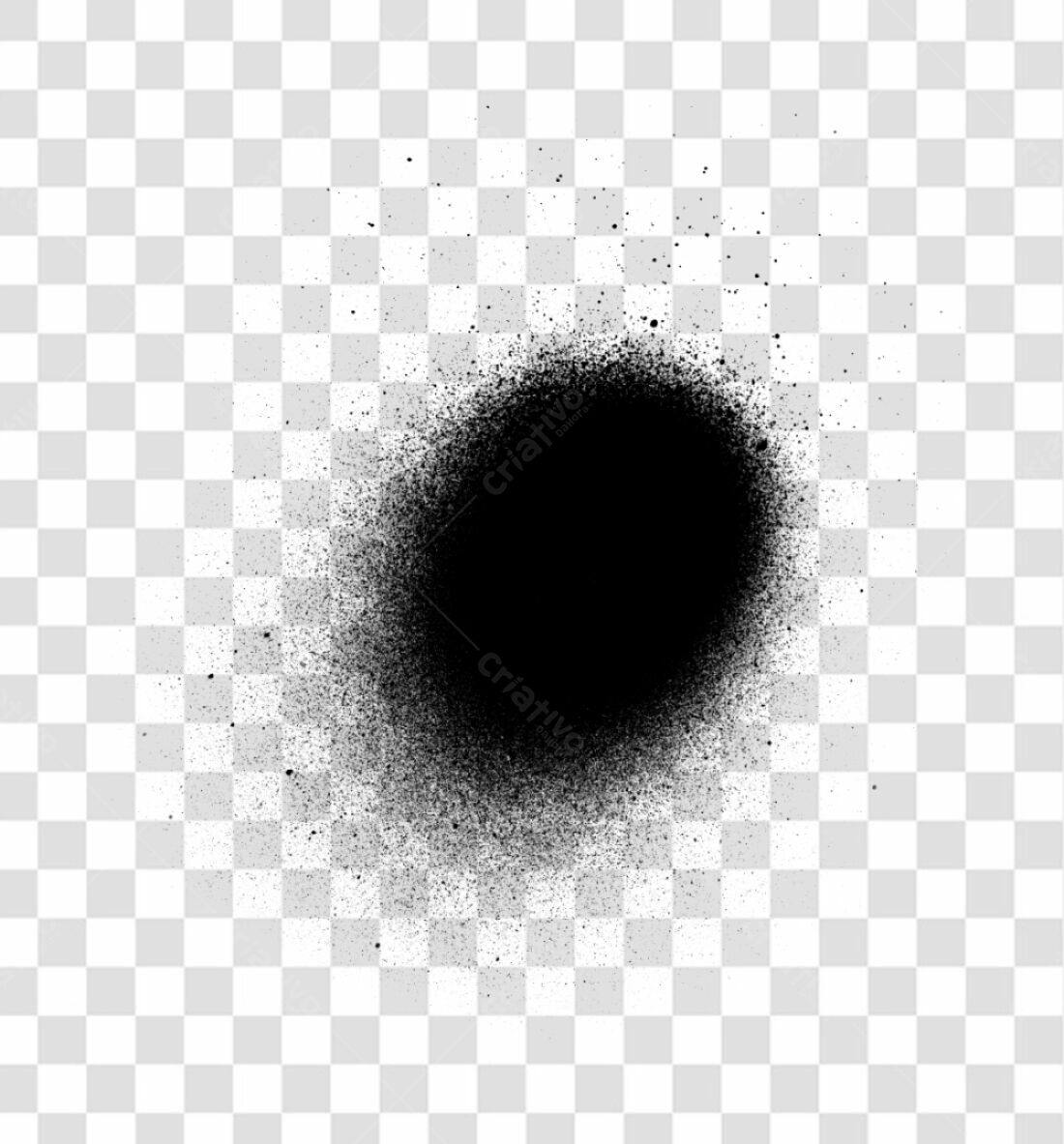 PNG Elemento Gráfico Spray Preto com fundo transparente