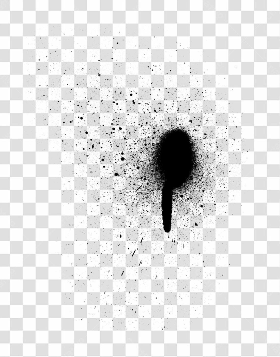 PNG Elemento gráfico abstrato spray preto com fundo transparente