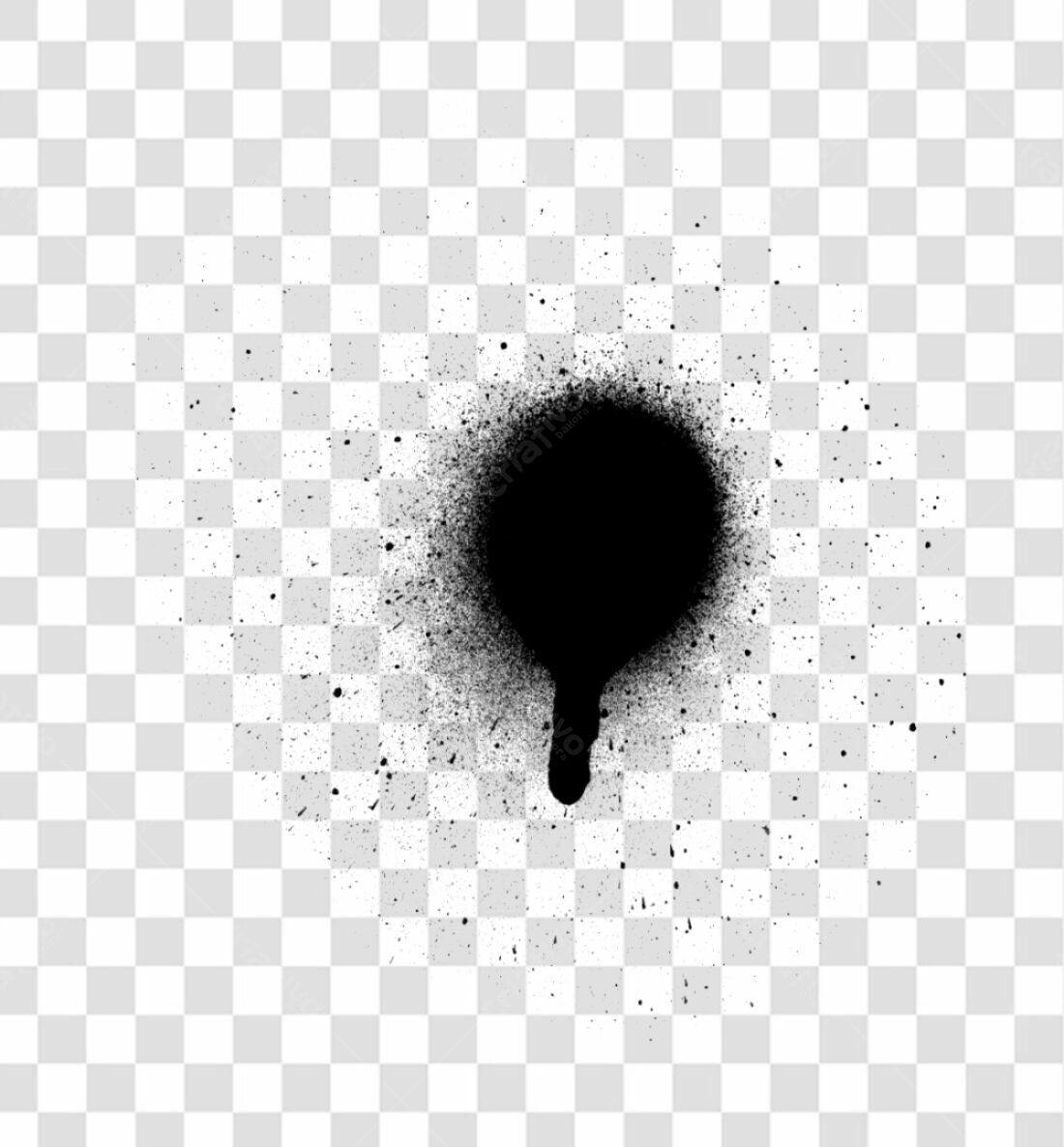 PNG Elementos de Design Spray Preto com fundo transparente