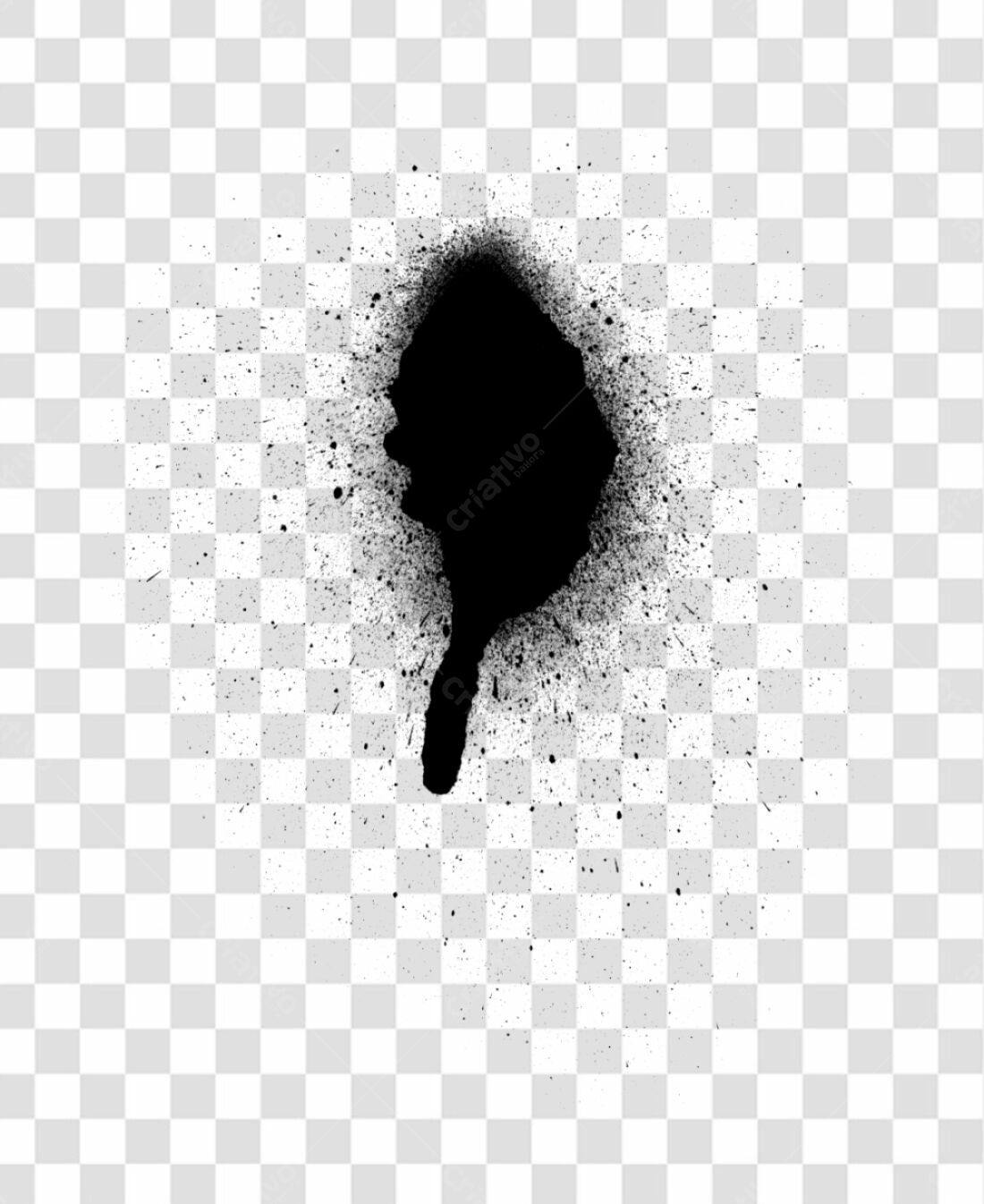 PNG Textura Grunge Preto com fundo transparente