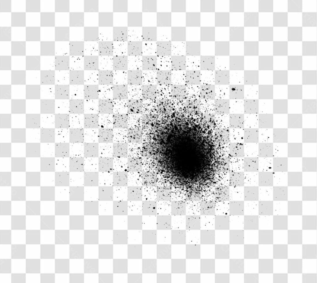 Elemento PNG com fundo transparente efeito spray preto