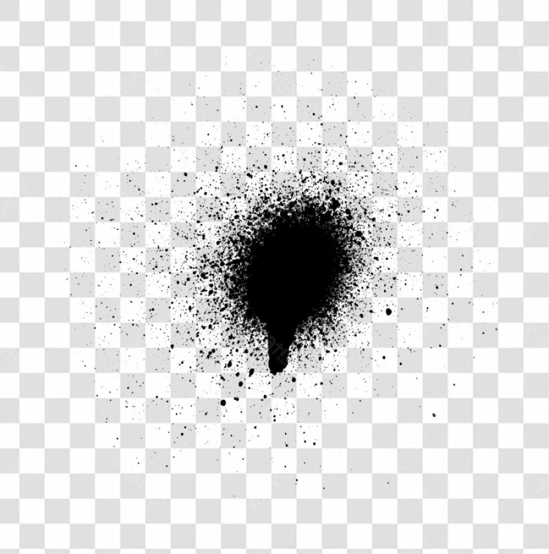 Elemento gráfico PNG com fundo transparente efeito spray preto
