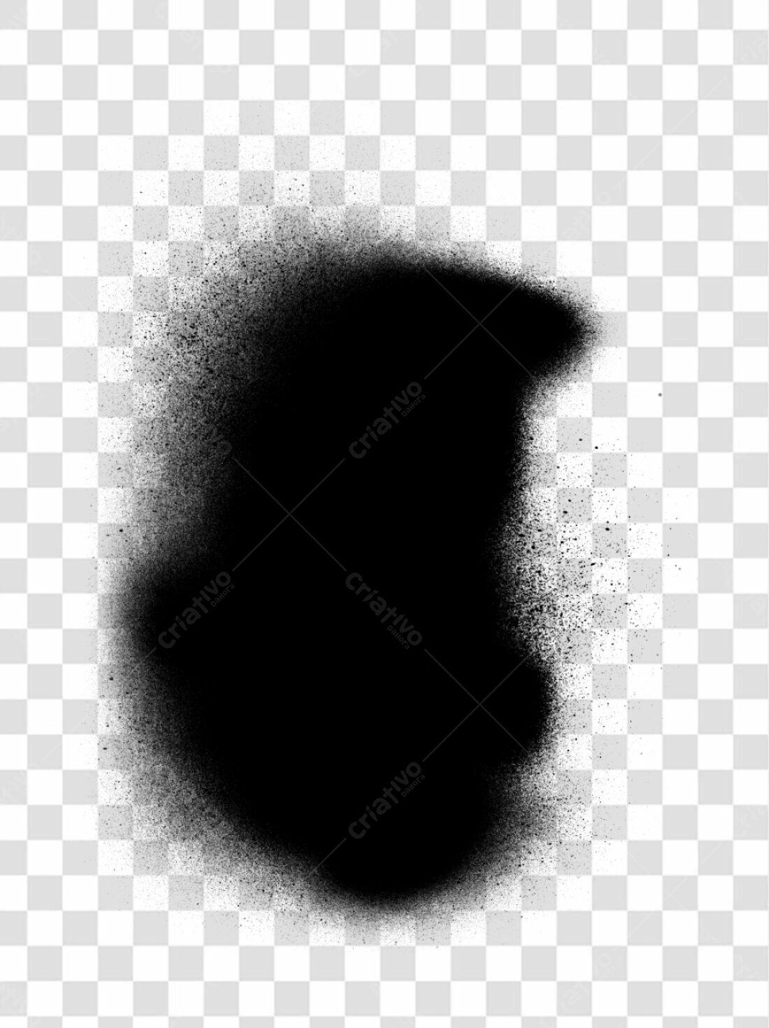 PNG Textura Spray Preto com fundo transparente