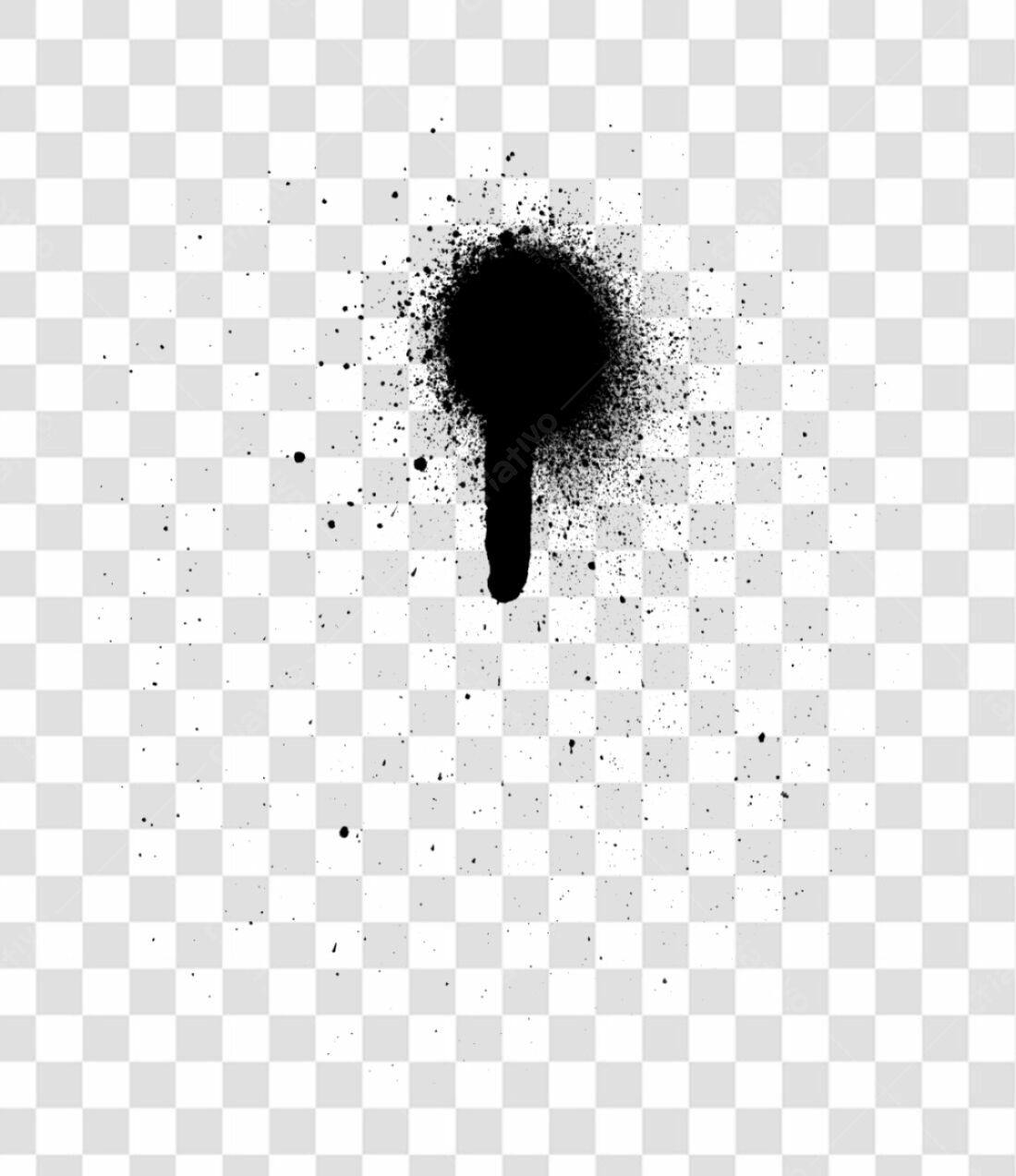 PNG Elemento gráfico spray preto com fundo transparente
