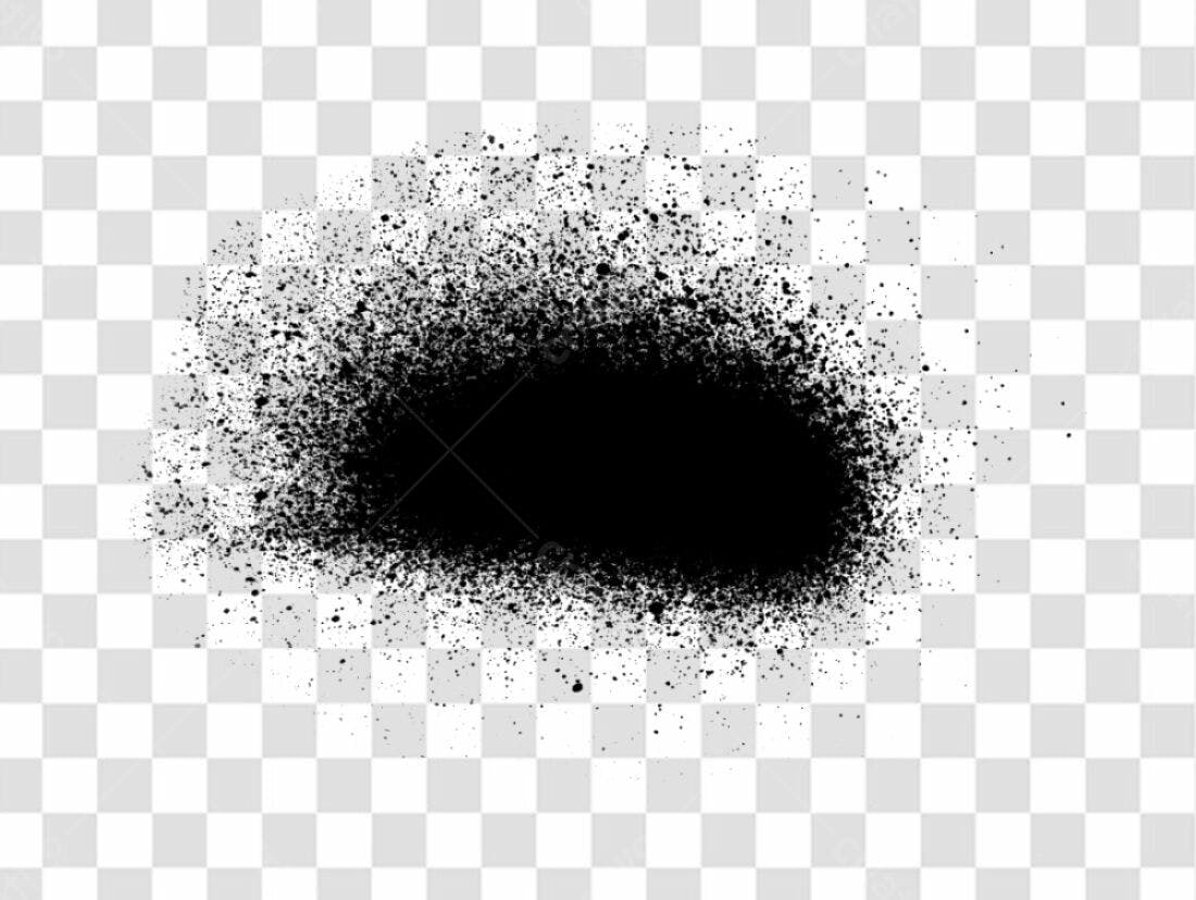 PNG Elemento Gráfico Spray Preto com fundo transparente